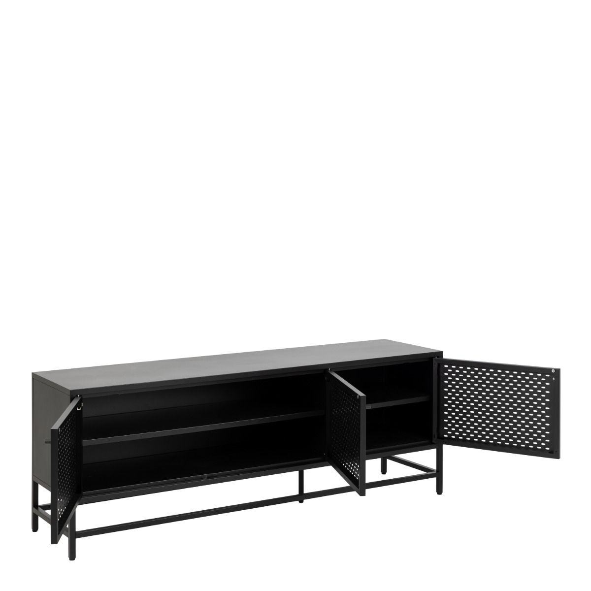 Newcastle 3 Door Sideboard In Matt Black In stock - Price Crash Furniture