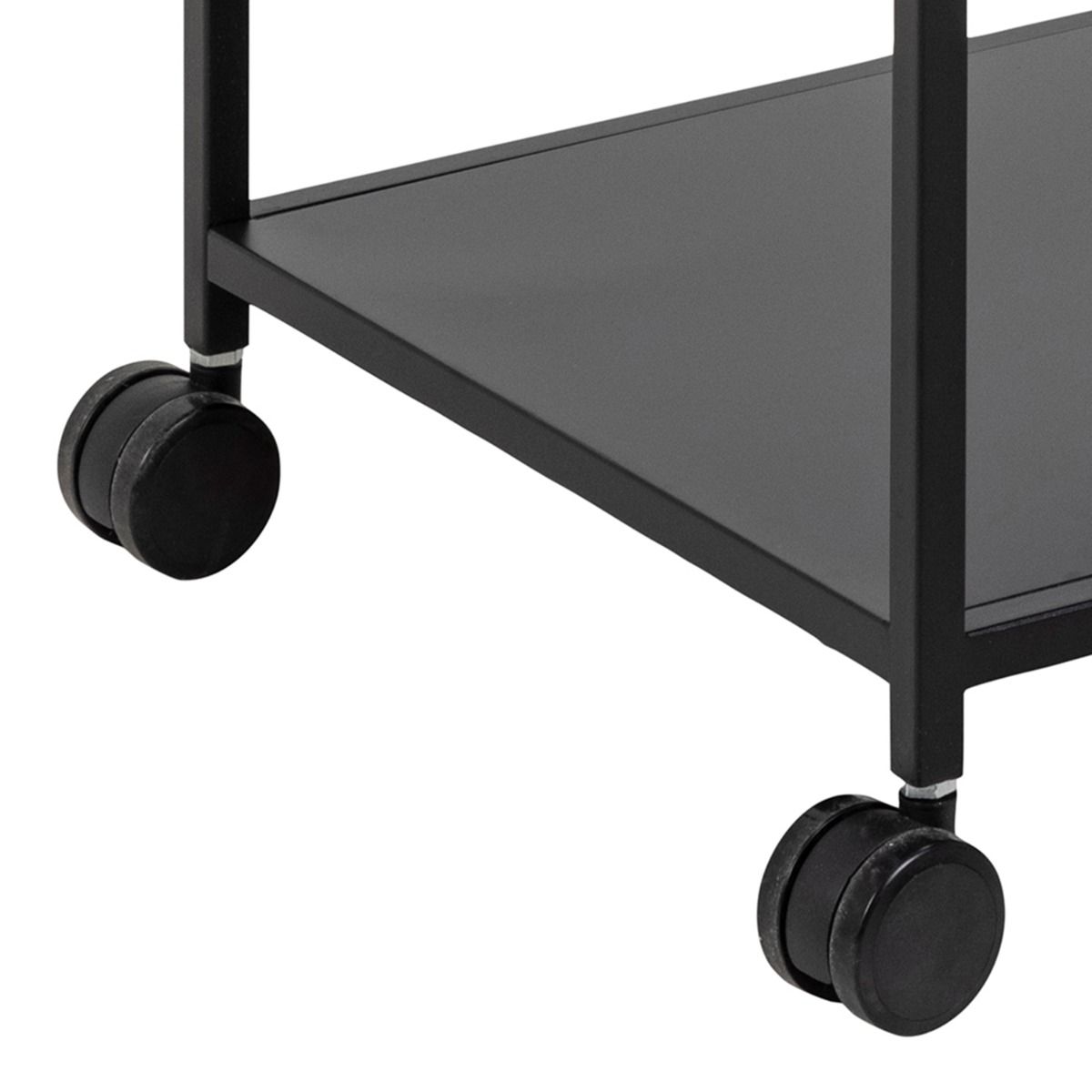 Newcastle Serving Trolley In Matt Black - Price Crash Furniture