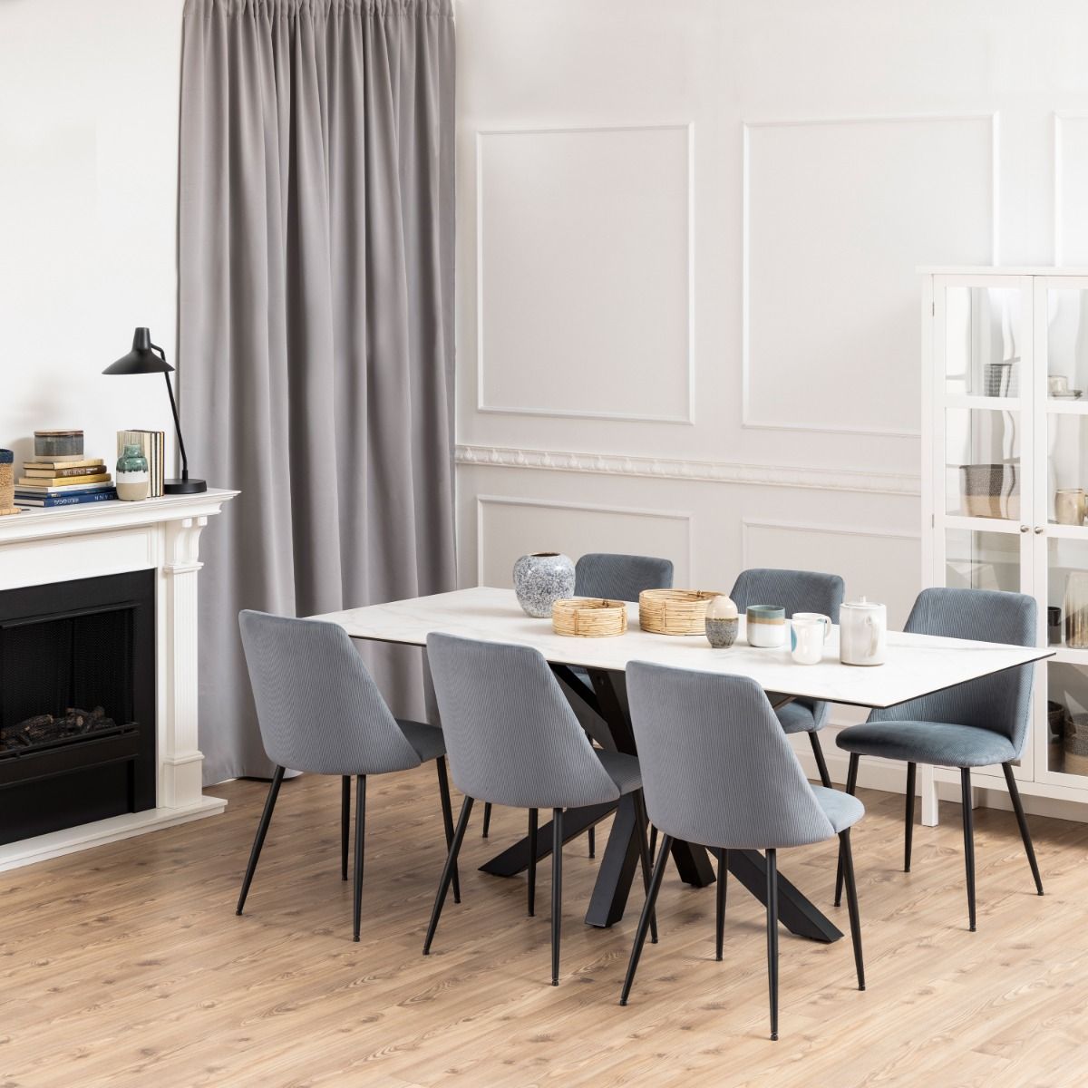 Ines Modern Dining Chair In Grey Set Of 4 - Price Crash Furniture