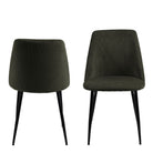 Ines Dining Chair In Olive Green Set Of 4 - Price Crash Furniture