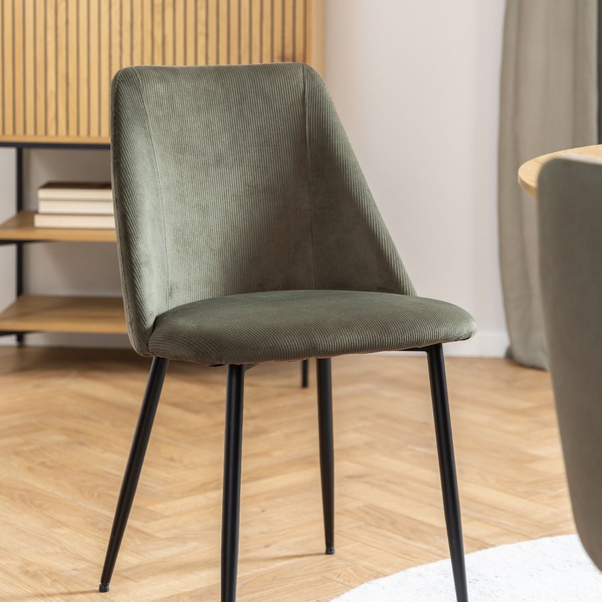 Ines Dining Chair In Olive Green Set Of 4 - Price Crash Furniture