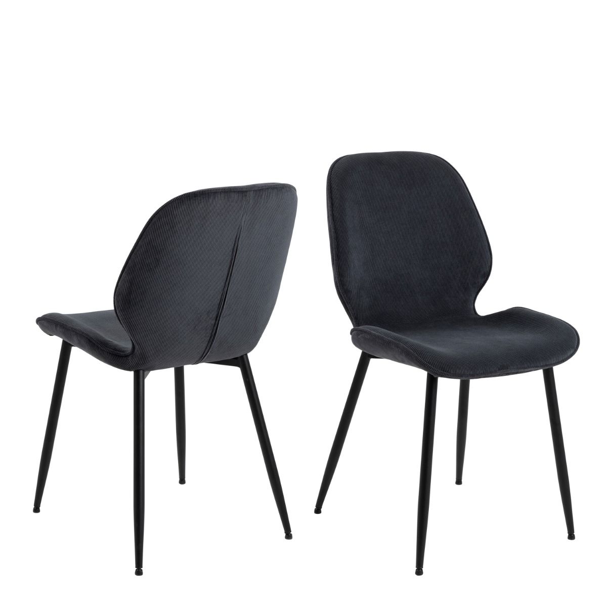 Femke Dining Chair In Anthracite Set Of 4 - Price Crash Furniture