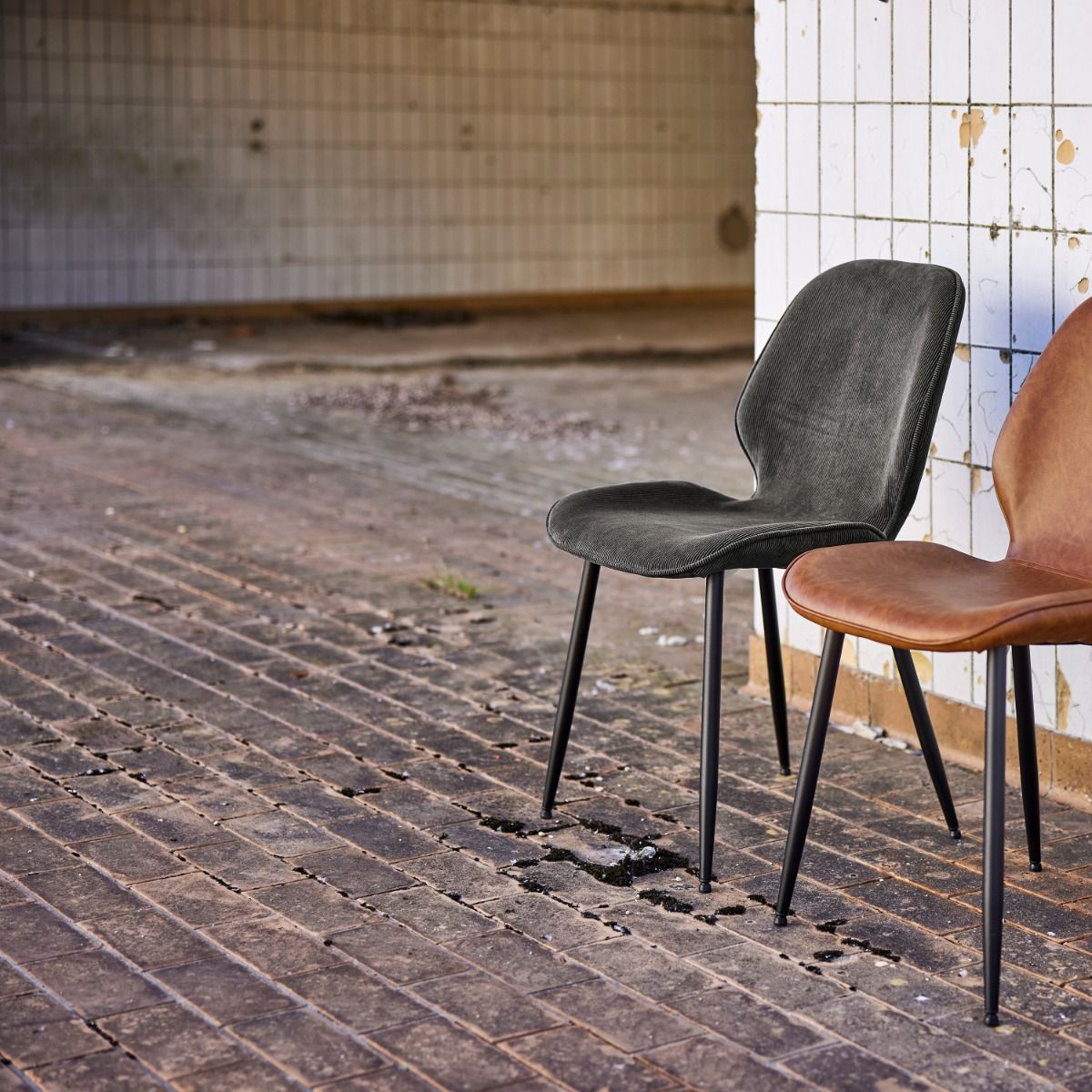 Femke Dining Chair In Anthracite Set Of 4 - Price Crash Furniture