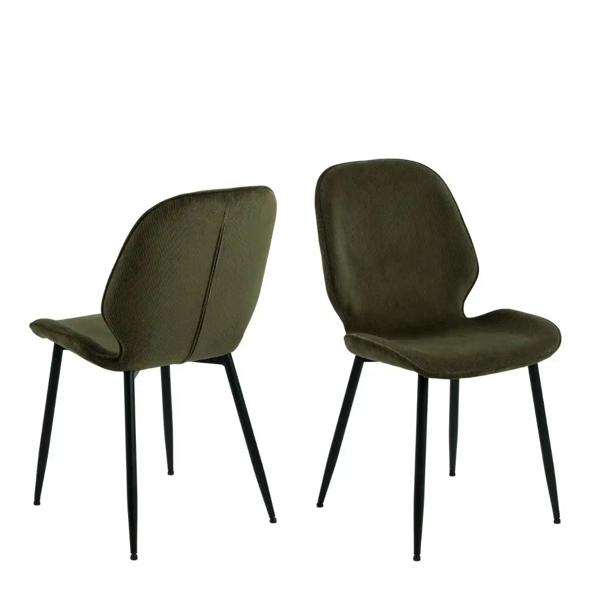 Femke Dining Chair In Olive Green Set Of 4 - Price Crash Furniture