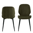 Femke Dining Chair In Olive Green Set Of 4 - Price Crash Furniture