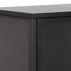 Newcastle Low 2 Door Display Cabinet In Matt Black - Price Crash Furniture