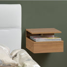 Ashlan Floating Wall Mounted Bedside Table With 1 Drawer In Oak - Price Crash Furniture