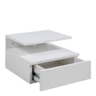 Ashlan Floating Wall Mounted Bedside Table With 1 Drawer In White - Price Crash Furniture