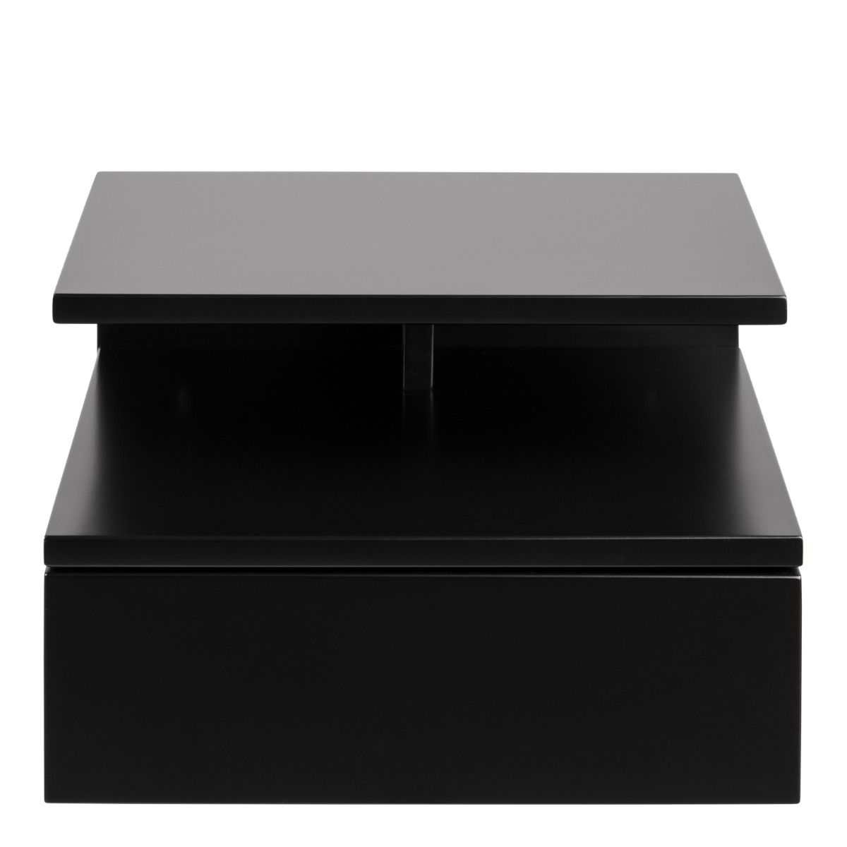 Ashlan Wall Mounted Floating Bedside Table With 1 Drawer In Black - Price Crash Furniture