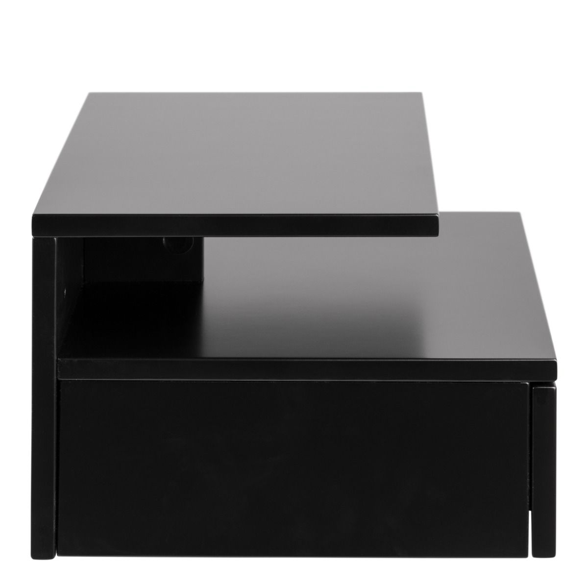 Ashlan Wall Mounted Floating Bedside Table With 1 Drawer In Black - Price Crash Furniture