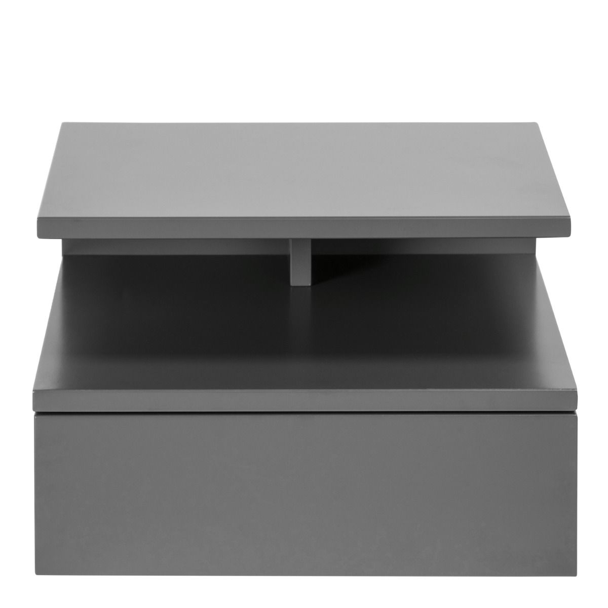 Ashlan Wall Mounted Floating Bedside Table With 1 Drawer In Grey - Price Crash Furniture