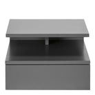 Ashlan Wall Mounted Floating Bedside Table With 1 Drawer In Grey - Price Crash Furniture