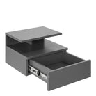 Ashlan Wall Mounted Floating Bedside Table With 1 Drawer In Grey - Price Crash Furniture