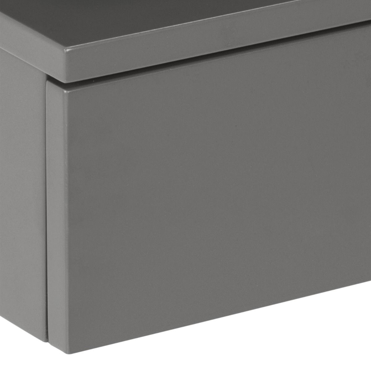 Ashlan Wall Mounted Floating Bedside Table With 1 Drawer In Grey - Price Crash Furniture