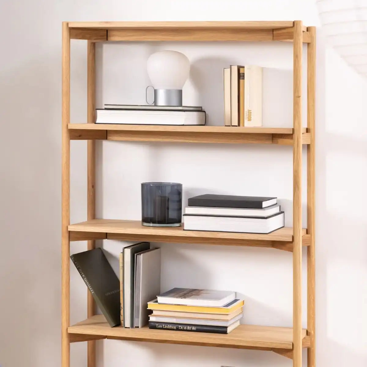 Braidwood Tall Bookcase With 4 Shelves In Oak - Price Crash Furniture