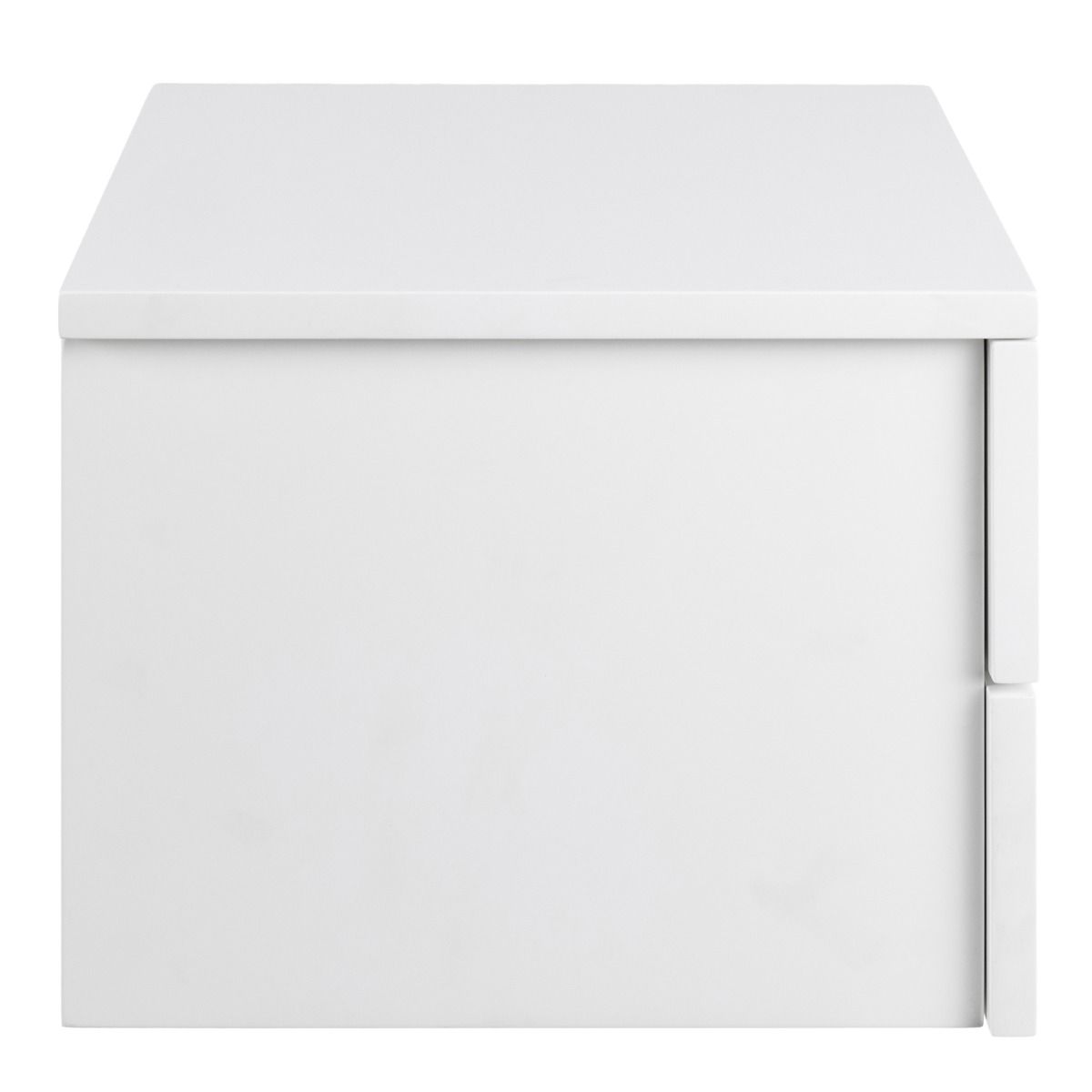 Avignon Floating Wall Mounted Bedside Table 2 Drawers White - Price Crash Furniture