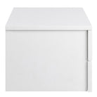 Avignon Floating Wall Mounted Bedside Table 2 Drawers White - Price Crash Furniture