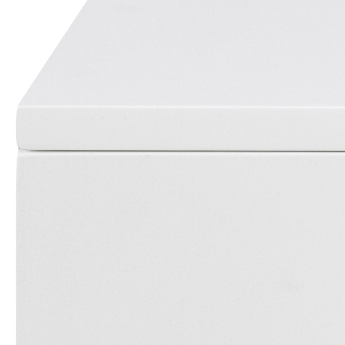 Avignon Floating Wall Mounted Bedside Table 2 Drawers White - Price Crash Furniture