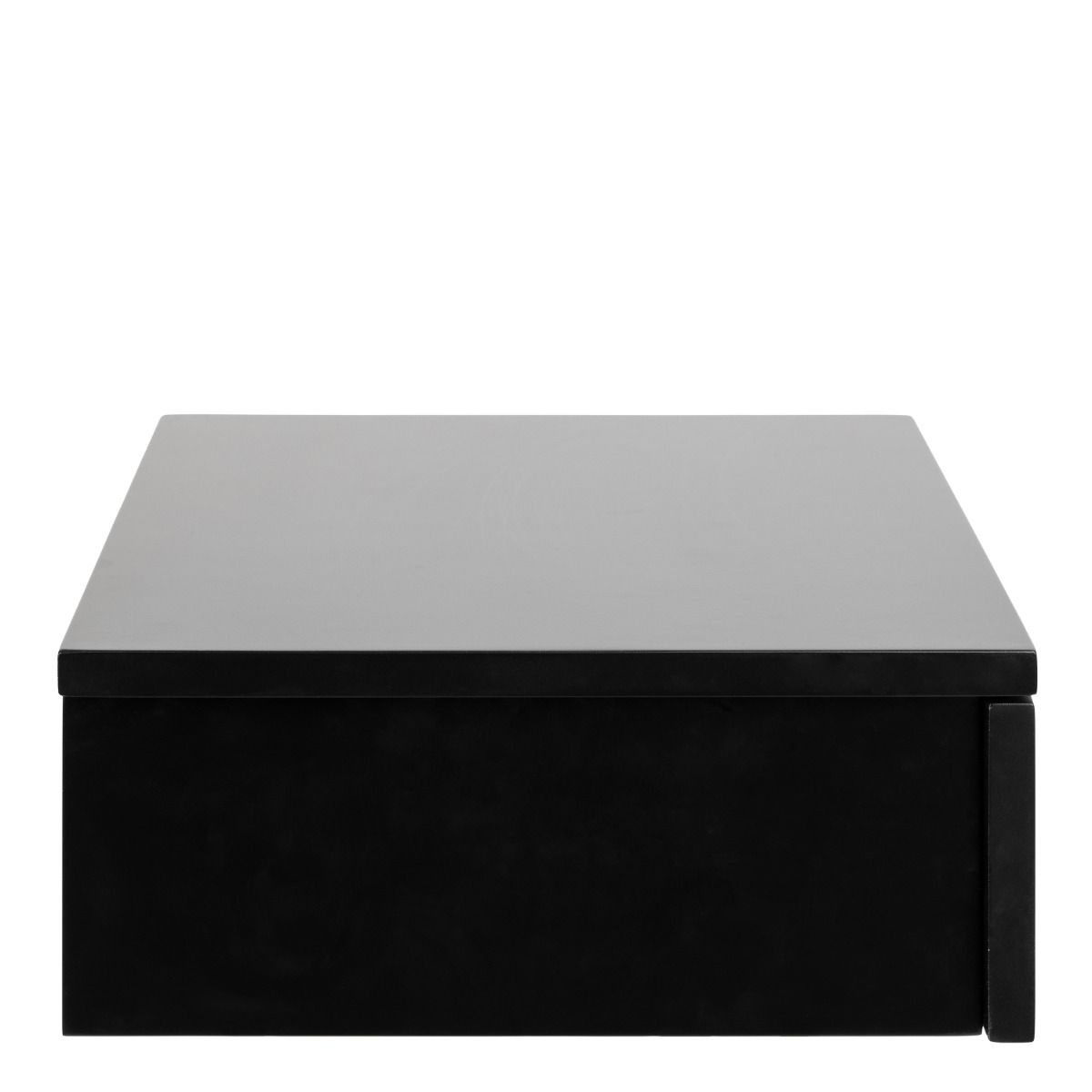 Avignon Floating Wall Mounted Square Bedside Table With 1 Drawer In Black - Price Crash Furniture