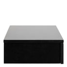 Avignon Floating Wall Mounted Square Bedside Table With 1 Drawer In Black - Price Crash Furniture