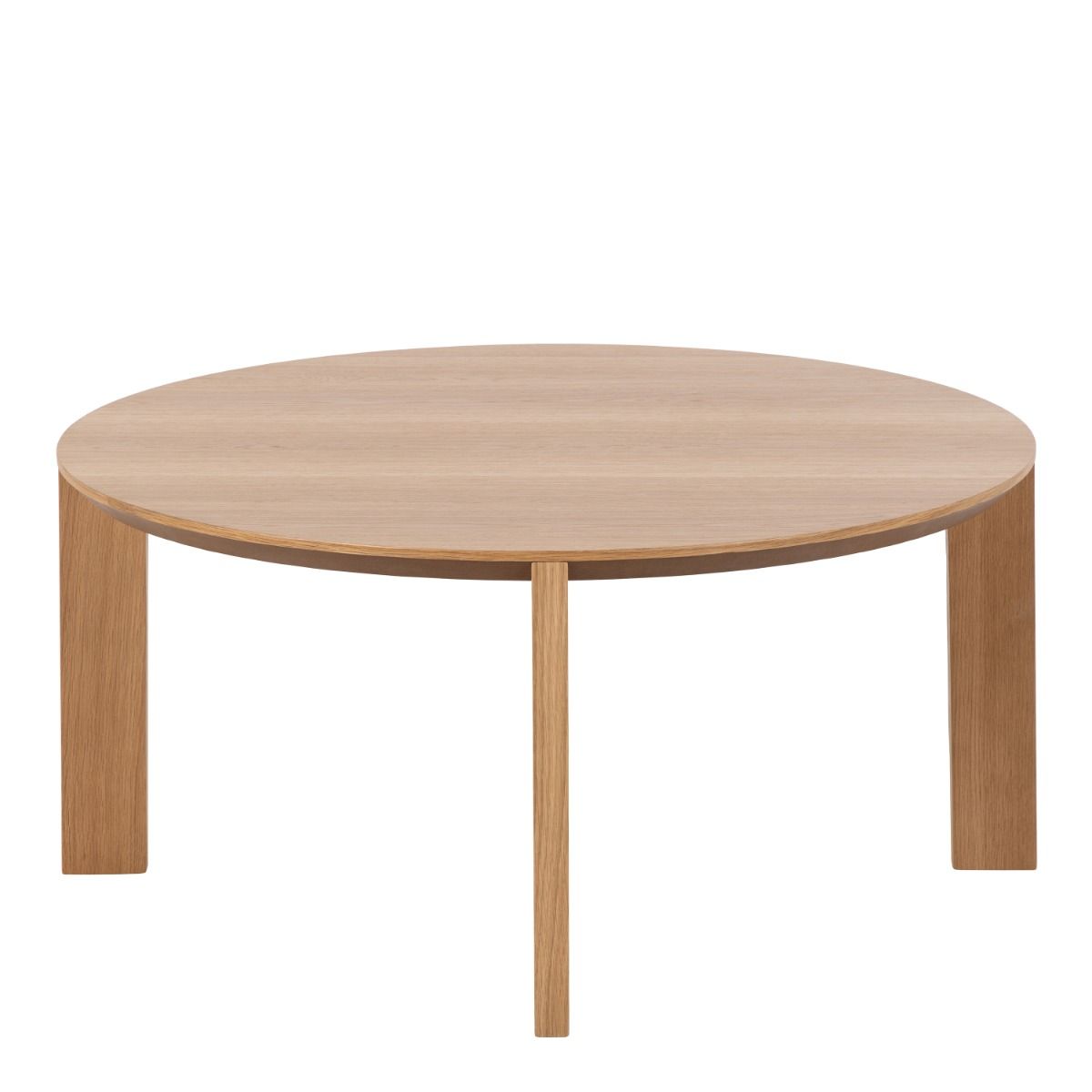 Maxime Round Coffee Table In Matt Oak - Price Crash Furniture