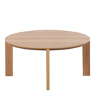 Maxime Round Coffee Table In Matt Oak - Price Crash Furniture