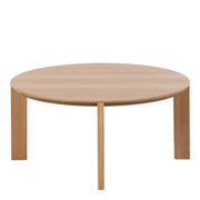 Maxime 90cm Round Coffee Table In Matt Oak - Price Crash Furniture