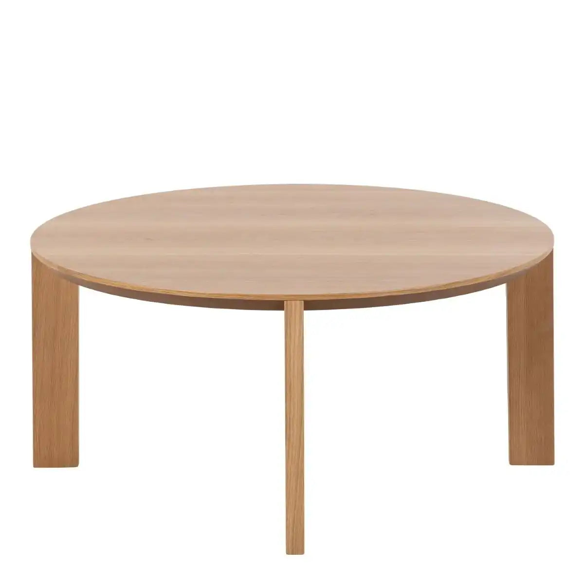 Maxime 90cm Round Coffee Table In Matt Oak - Price Crash Furniture