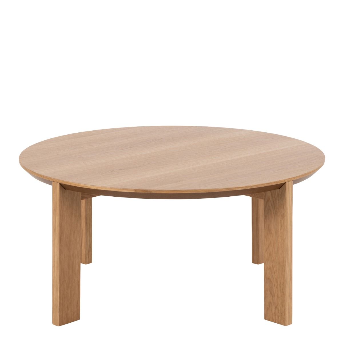 Maxime Round Coffee Table In Matt Oak - Price Crash Furniture