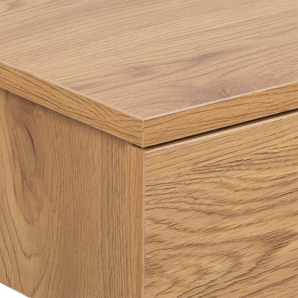 Avignon Floating Wall Mounted Square Bedside Table With 1 Drawer In Oak - Price Crash Furniture