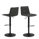 Kimmy Bar Stool In Grey Fabic Set Of 2 - Price Crash Furniture