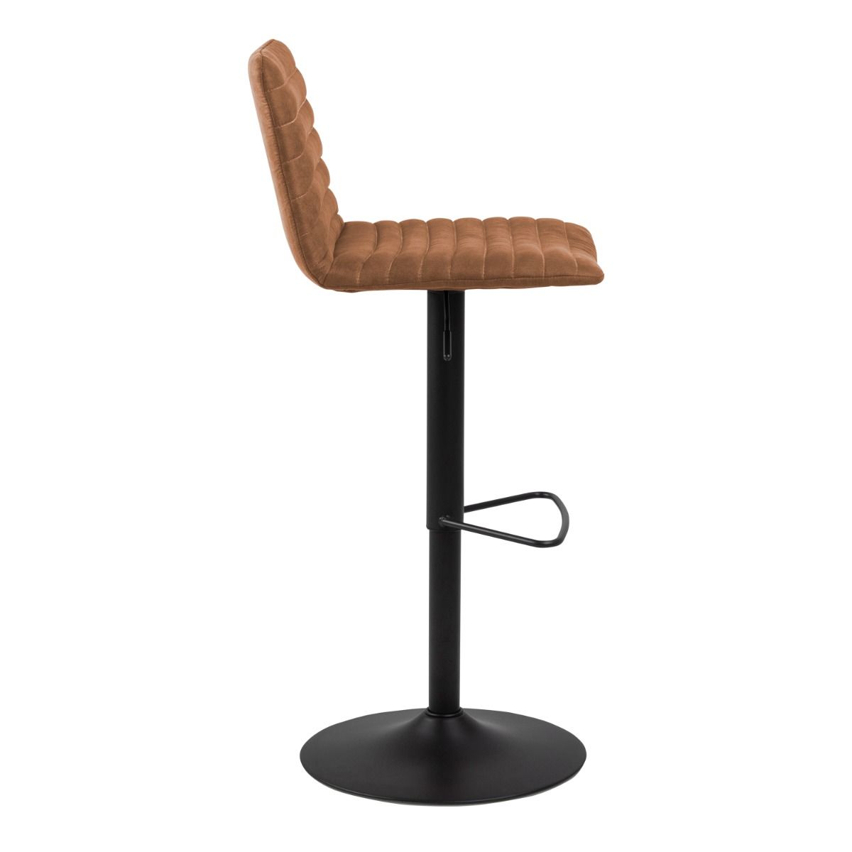 Kimmy Bar Stool With Brown Fabric In Set Of 2 - Price Crash Furniture