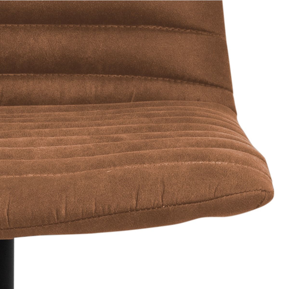 Kimmy Bar Stool With Brown Fabric In Set Of 2 - Price Crash Furniture