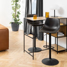 I_Oregon Bar Stool In Black - Price Crash Furniture