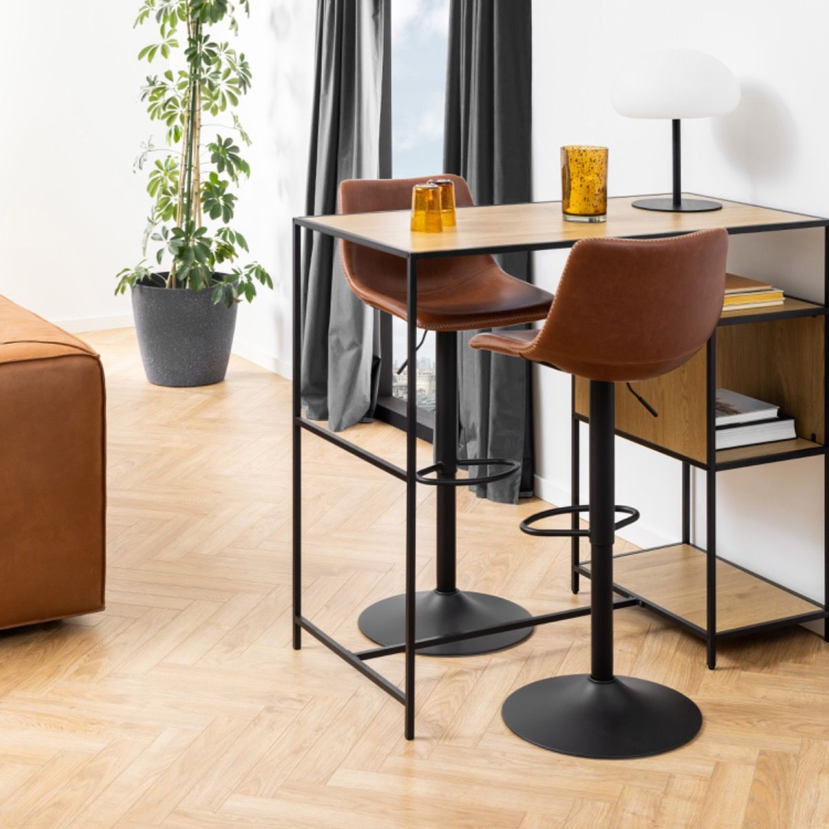 I_Oregon Bar Stool In Brown - Price Crash Furniture