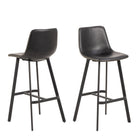 I_Oregon Bar Chair Stool In Black Set Of 2 - Price Crash Furniture