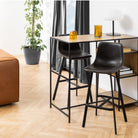 I_Oregon Bar Chair Stool In Black Set Of 2 - Price Crash Furniture