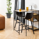 I_Oregon Bar Chair Stool In Black Set Of 2 - Price Crash Furniture