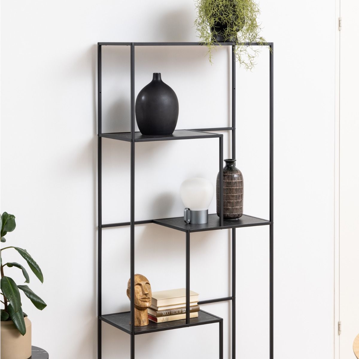 Infinity Bookcase With 4 shelves In Black - Price Crash Furniture