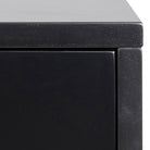 Cholet Square Bedside Table With 1 Drawer In Black - Price Crash Furniture