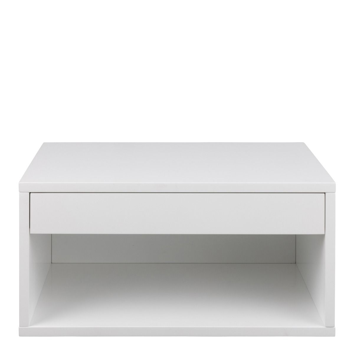 Cholet Square Bedside Table With 1 Drawer In White - Price Crash Furniture