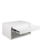 Cholet Square Bedside Table With 1 Drawer In White - Price Crash Furniture