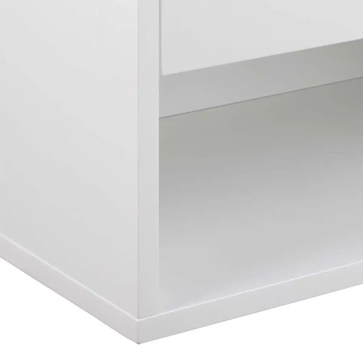 Cholet Square Bedside Table With 1 Drawer In White - Price Crash Furniture