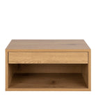 Cholet Square Bedside Table With 1 Drawer In Oak - Price Crash Furniture