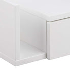 Avignon Floating Square Bedside Table With 1 Drawer & Small Shelf In White - Price Crash Furniture