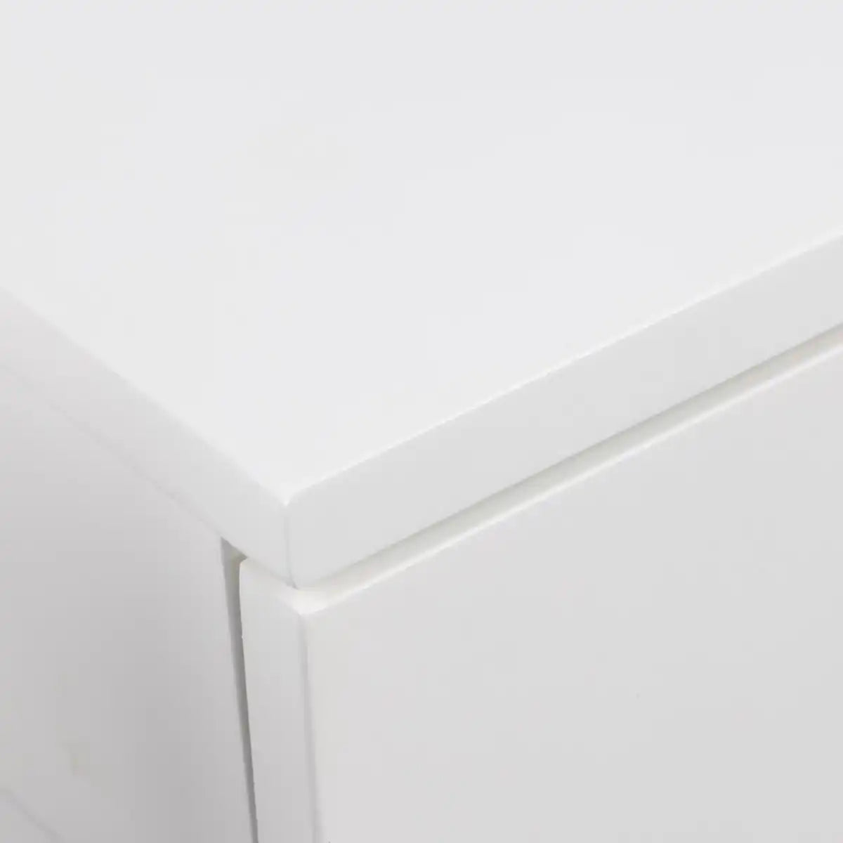 Avignon Floating Square Bedside Table With 1 Drawer & Small Shelf In White - Price Crash Furniture
