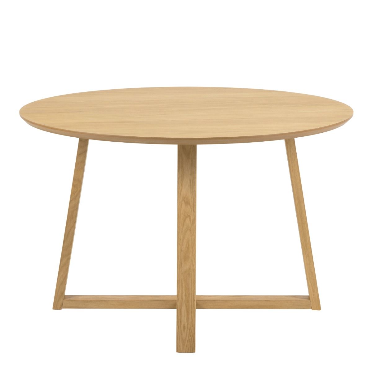 Malika Round Dining Table In Oak - Price Crash Furniture