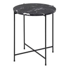 Avila Side Table With Black Marble Effect - Price Crash Furniture