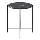 Avila Side Table With Black Marble Effect - Price Crash Furniture