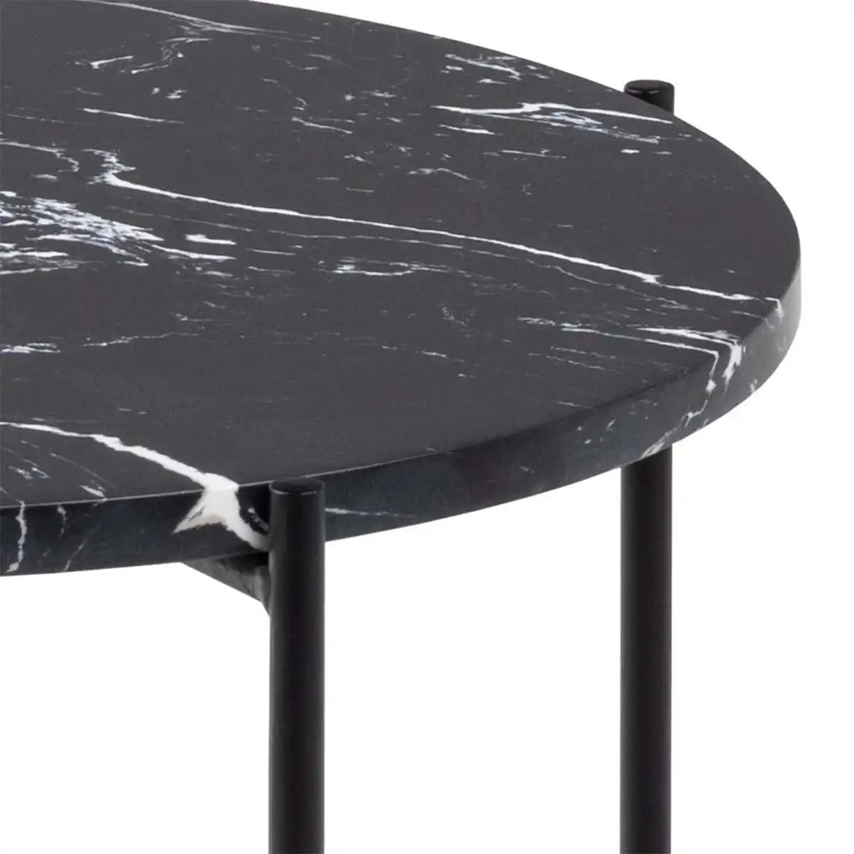 Avila Small Side Table With Black Marble Effect - Price Crash Furniture